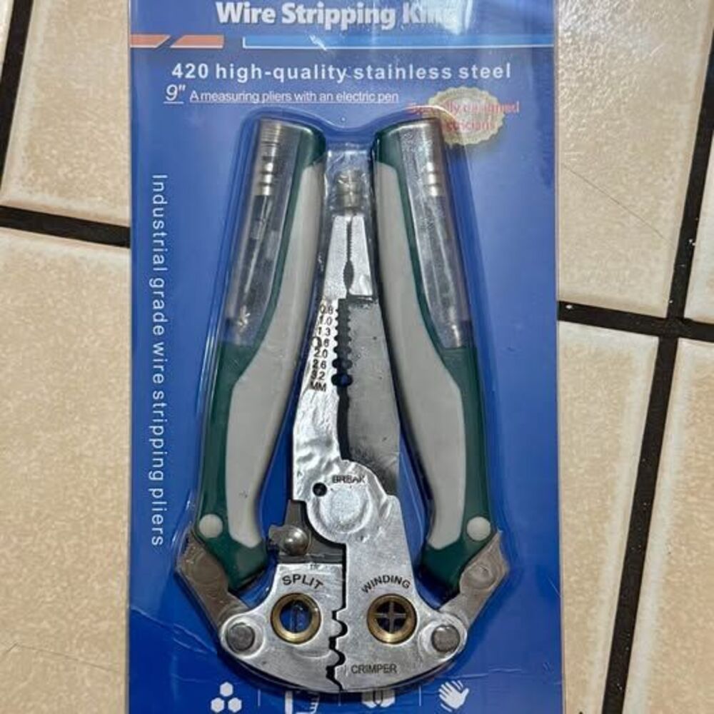 Wire Stripping King 9" 420 Stainless Steel Multi-Purpose Pliers